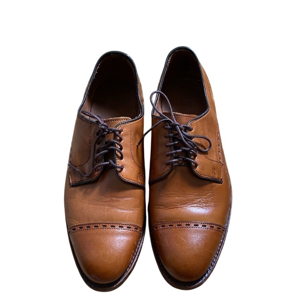 Alan Edmonds Mens Madison Avenue Size 7.5D Brown Leather Cap Toe Oxford Shoes‎